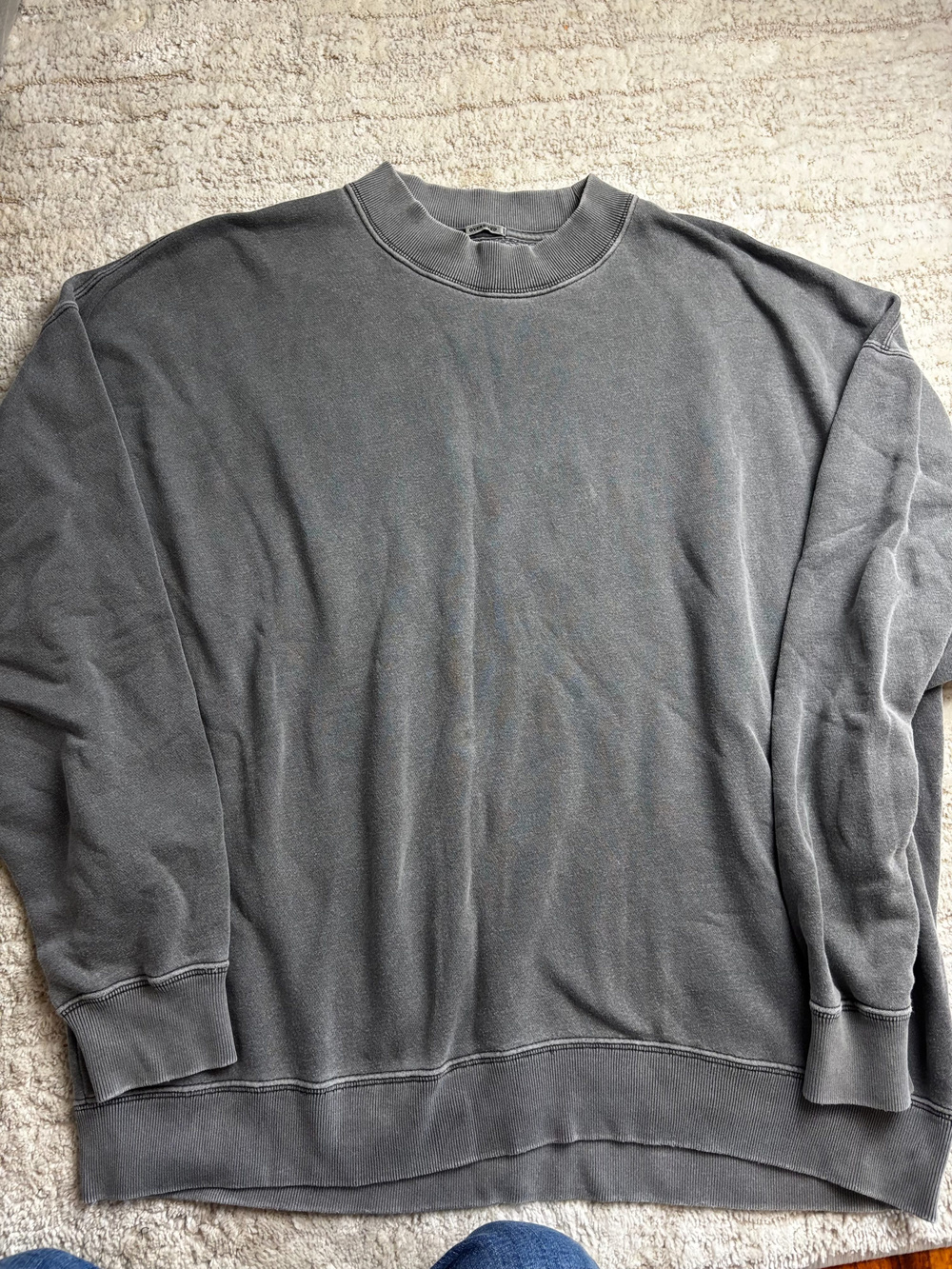 Abercrombie & Fitch Oversized Sweatshirt Gray XL Soft A&F Essentials